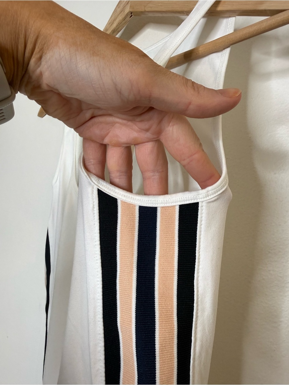 Athleta Derek Lam Layer Up Fitted Tank varsity stripe size xs - Picture 7 of 10